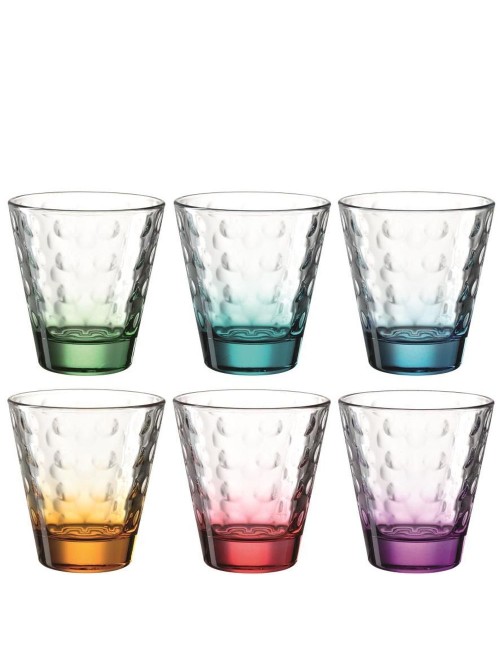 Lot De 6 Verres Bas Peps Multicolore