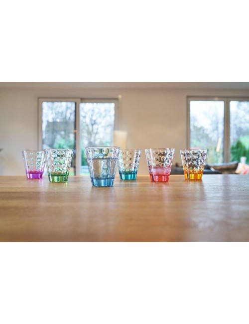 Lot De 6 Verres Bas Peps Multicolore