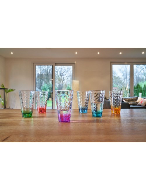 Lot De 6 Verres Haut Peps Multicolore