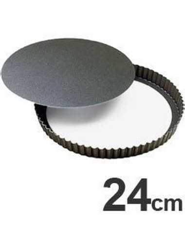 Moule À Tarte 24 Cm Anti-Adhérent Fond Amovible