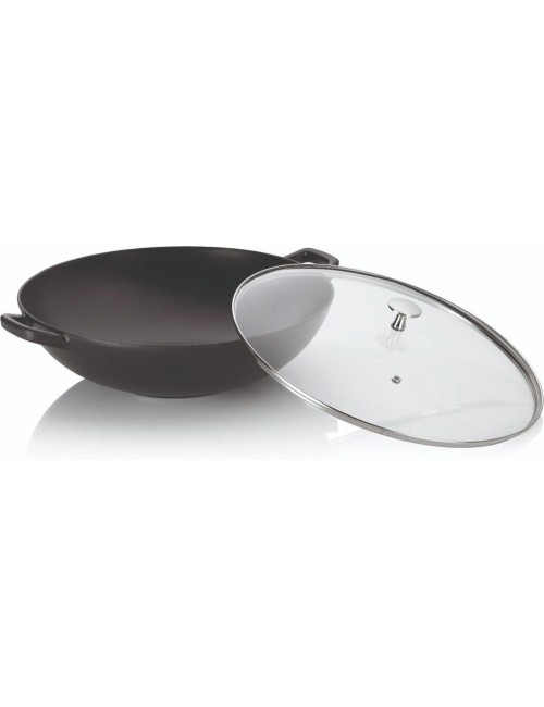 Wok Calido En Fonte Noire 36 Cm