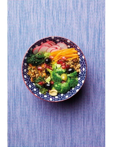 Bol Buddha Bowl - Motifs Floraux Bleus Diam. 15,7 cm / H. 7,5 cm