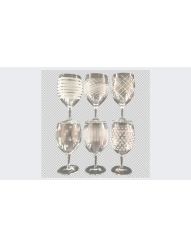 6 Verres À Pied Rose Oslo 33 Cl
