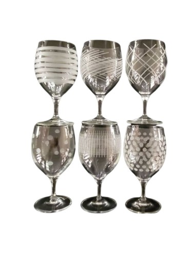 6 Verres À Pied Rose Oslo 33 Cl