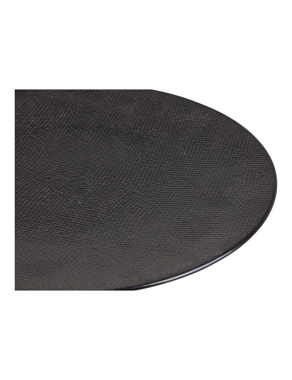 Assiette Plate Vesuvio Noire 27 Cm