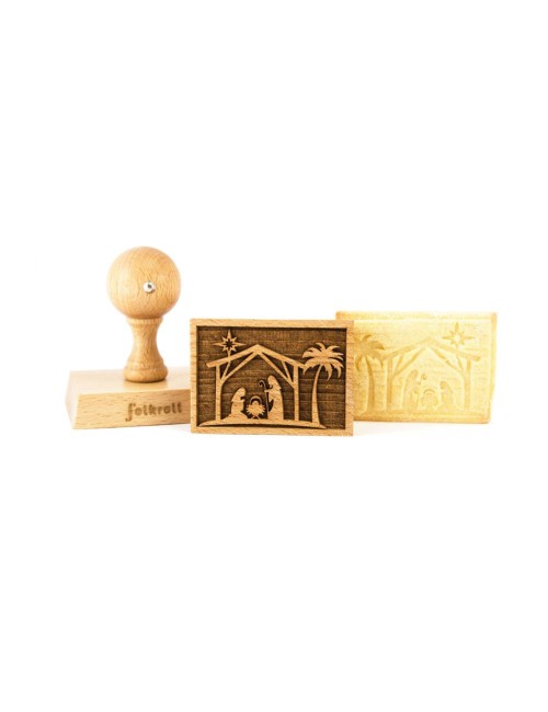 Tampon Rectangle Motif Nativité