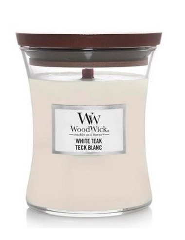 bougie moyenne jarre teck blanc (parfum de branches de sapin, ...)