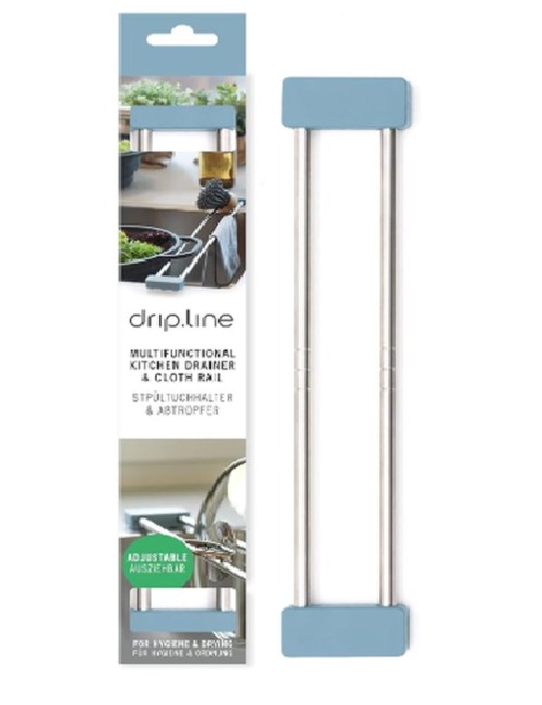 drip line bleu range evier