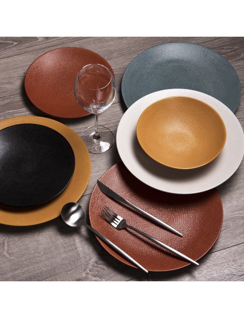 Assiette Plate Vesuvio Safran 27 Cm