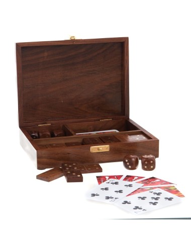 Boite bois Domino avec cartes