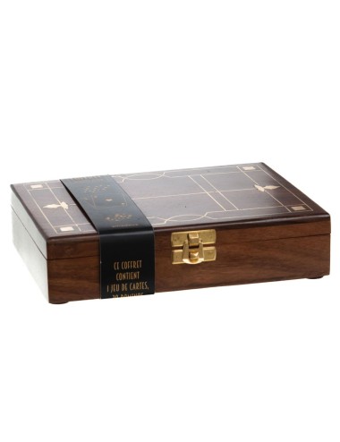 Boite bois Domino avec cartes