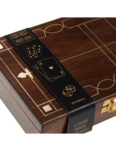 Boite bois Domino avec cartes