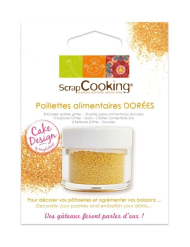 Paillettes alimentaires dorées 5 gr