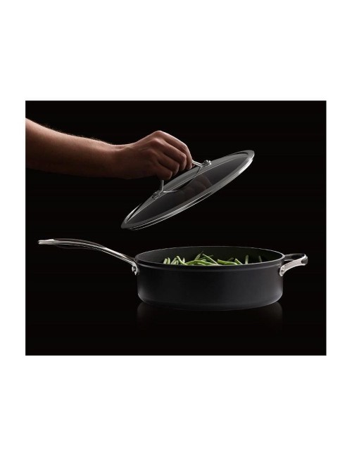 Sauteuse aluminium forgé + couvercle 28cm