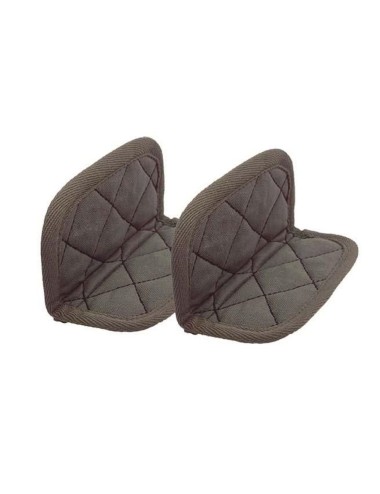 Paire de maniques en coton taupe