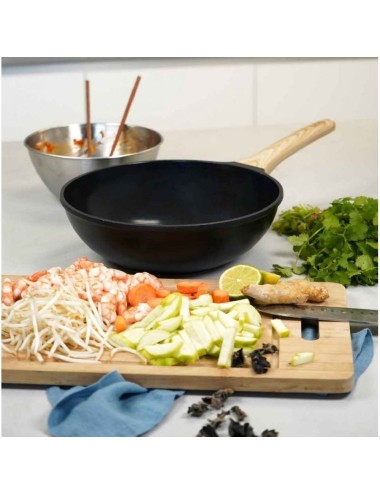 Wok rose 28cm