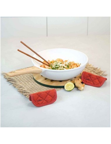 Wok rose 28cm