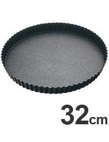 Moule à tarte cannelée fond fixe 32 cm