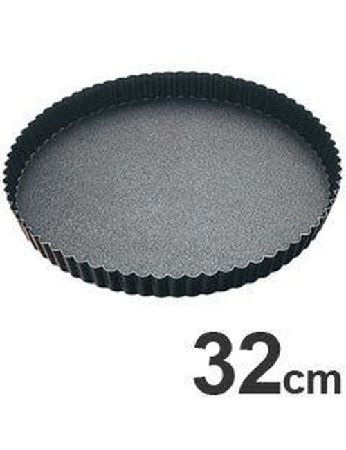 Moule à tarte cannelée fond fixe 32 cm