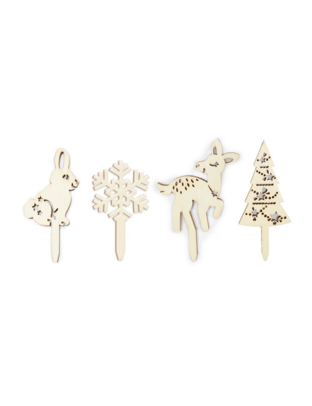 4 CAKE TOPPERS FORET ENCHANTEE