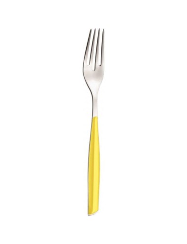 Fourchette De Table Glamour Jaune