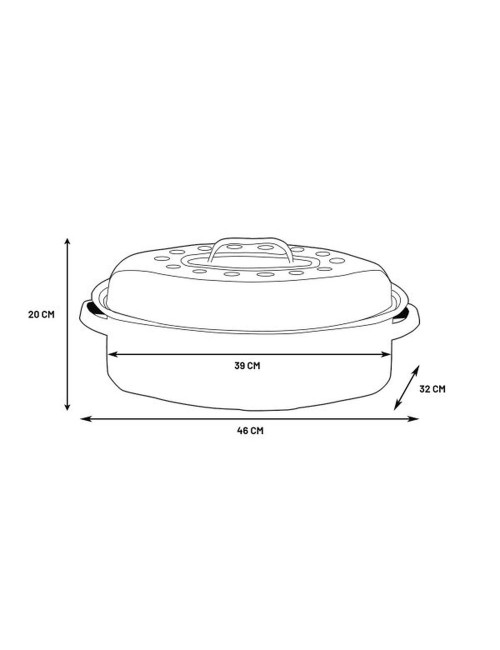 Cocotte Roaster 46 X 32 X 20 Cm