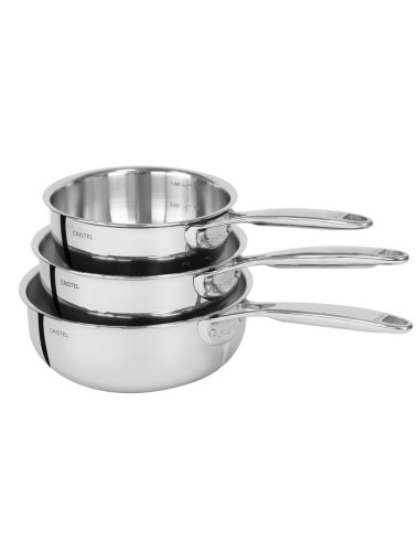 Série De 3 Casseroles Inox Castel'Pro®