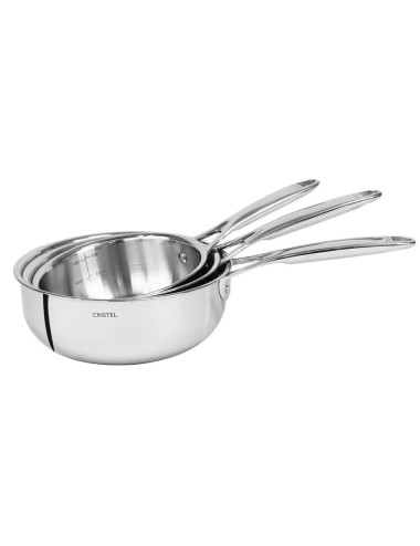 Série De 3 Casseroles Inox Castel'Pro®