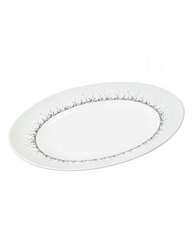 Plat Ovale Borealis Gris 35Cm