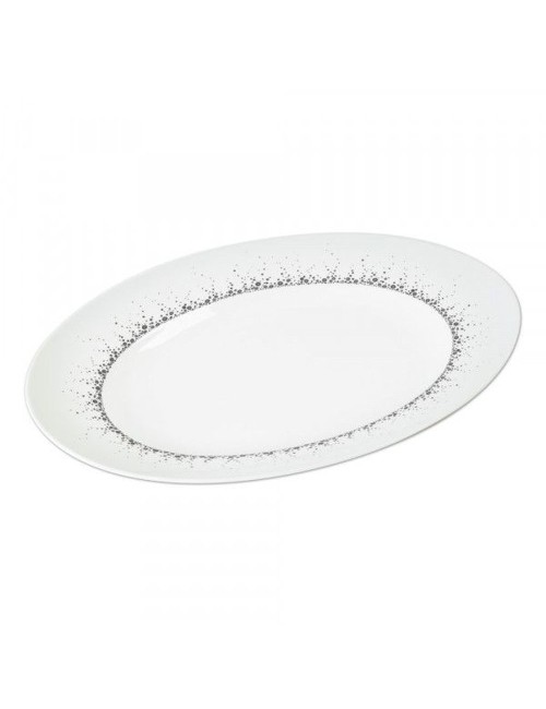 Plat Ovale Borealis Gris 35Cm