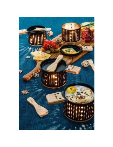 Raclette À La Bougie Lumi 2 Sets Individuels Noir