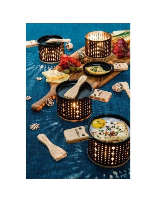 Raclette À La Bougie Lumi 2 Sets Individuels Noir