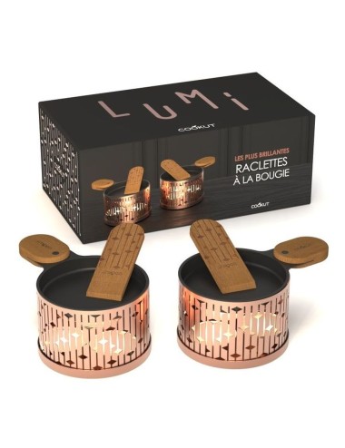 Coffret Raclette À La Bougie Lumi 2 Sets Individuels - Édition Cuivre