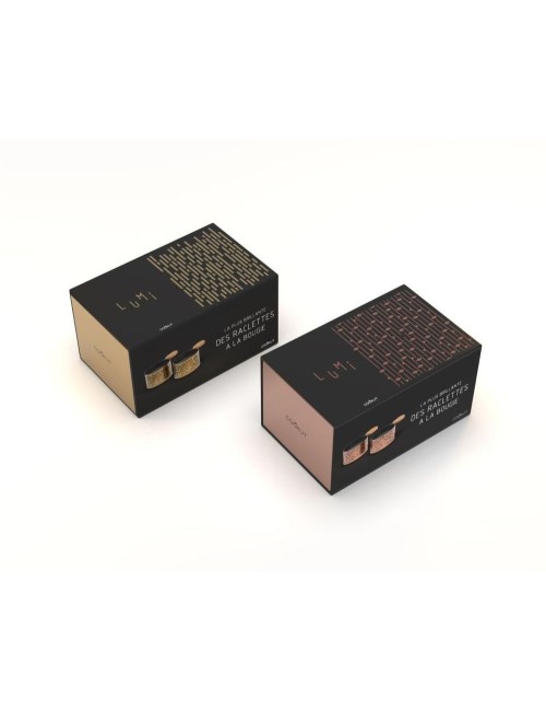 Coffret Raclette À La Bougie Lumi 2 Sets Individuels - Édition Cuivre