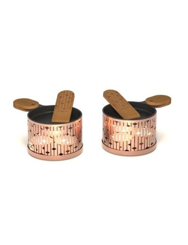 Coffret Raclette À La Bougie Lumi 2 Sets Individuels - Édition Cuivre