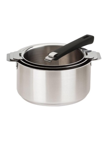 Série De 3 Casseroles Amovibles Mutine + Poignée Noire
