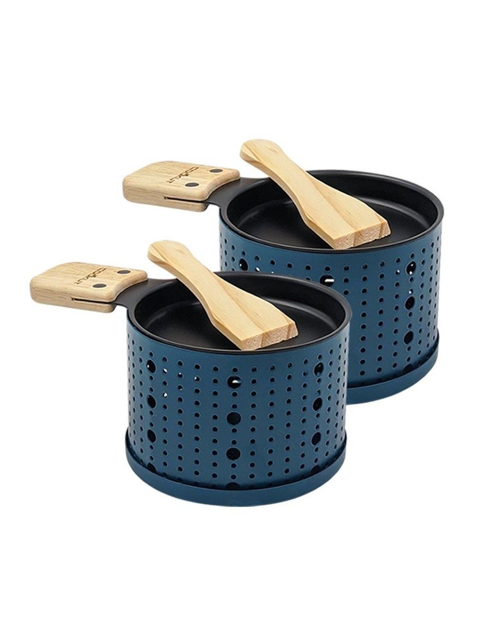 Raclette À La Bougie Lumi 2 Sets Individuels Bleu