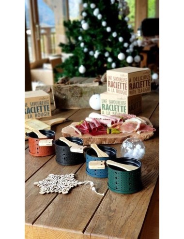 Raclette À La Bougie Lumi 2 Sets Individuels Bleu