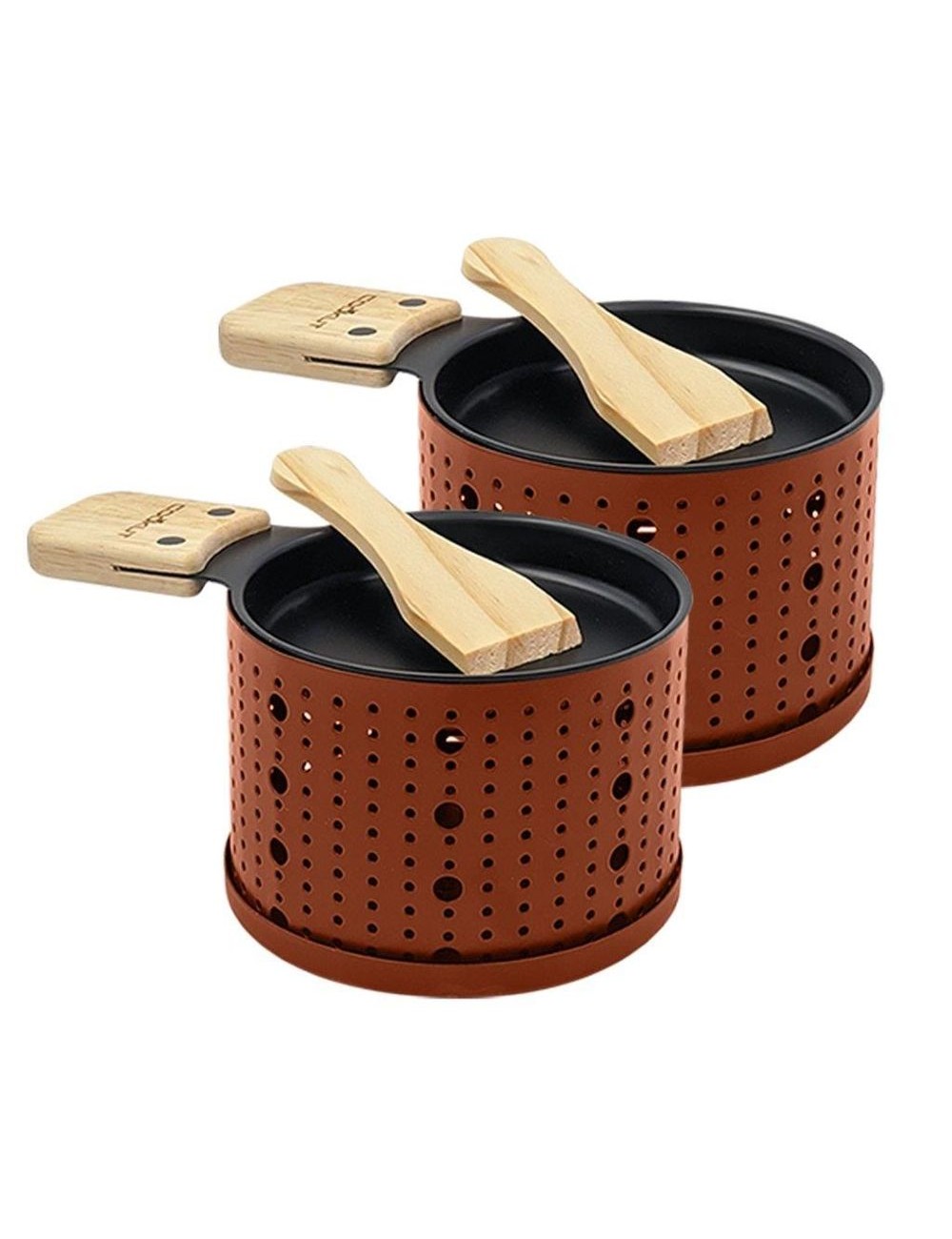 Raclette À La Bougie Lumi 2 Sets Individuels Rouge