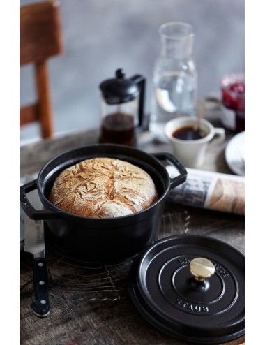 Cocotte En Fonte Ronde 24 Cm Noir Mat