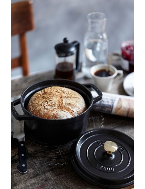 Cocotte En Fonte Ronde 24 Cm Noir Mat