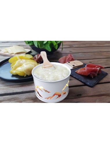 Coffret Raclette À La Bougie Lumi 2 Personnes Montagne Blanche