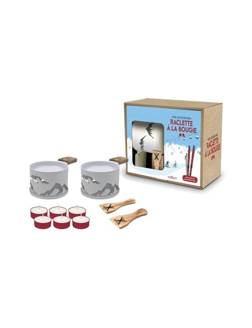 Coffret Raclette À La Bougie Lumi 2 Personnes Montagne Blanche