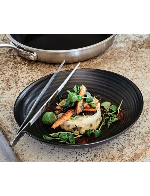 Assiette Creuse Moon Noire 22Cm