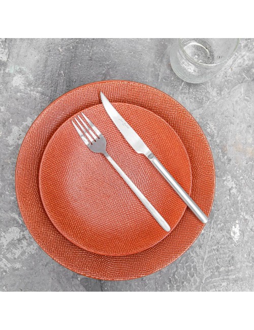 Assiette Plate Vesuvio Terracotta 27 Cm