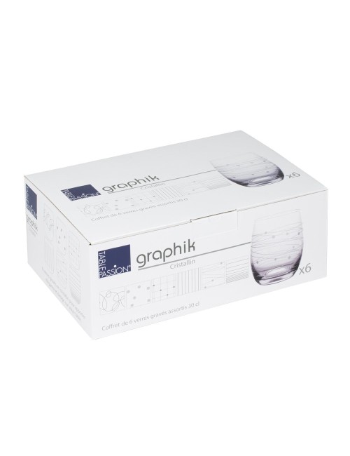 6 Verres Graphik 30 Cl
