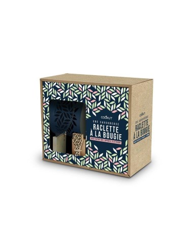 Coffret Raclette À La Bougie Lumi 2 Personnes Feuille Bleue