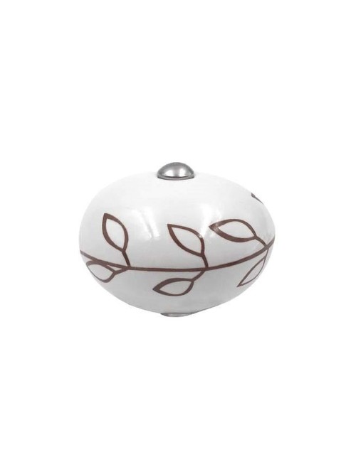 Poignée Boule Céramique Blanche
