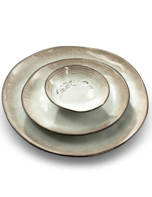 Assiette Plate Shadow Nacre 28Cm