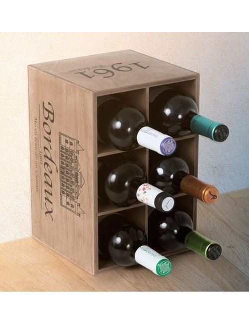Porte Bouteille Bordeaux Bois